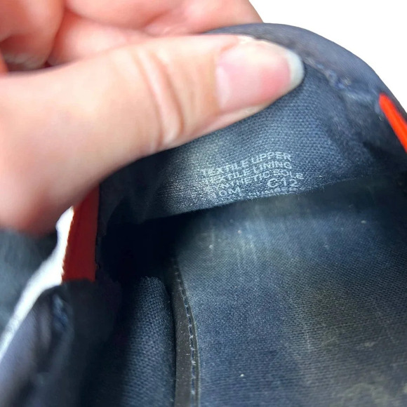 Tory Burch Mon Amour Navy Blue‎ Red Stripe Heart Espadrille Flats Size 10 - Picture 9 of 10